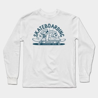 Skateboarding retro emblem Long Sleeve T-Shirt